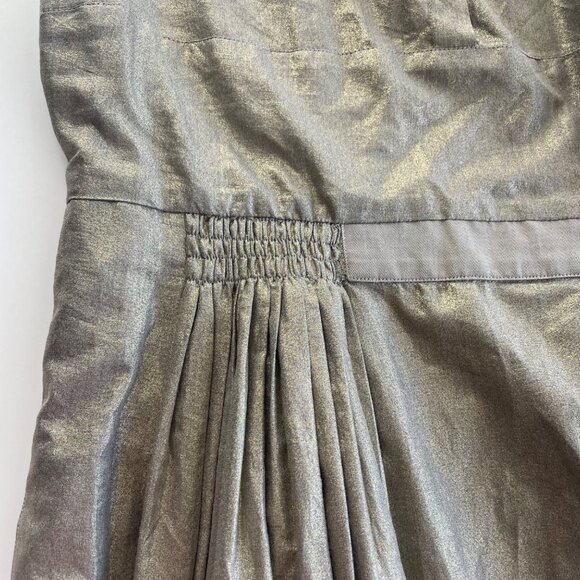 S Max Mara Easy Living Sleeveless Midi Metallic Dress Sz 4 Boho Chic‎ Minimalist - Picture 13 of 15